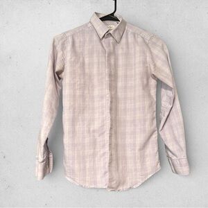 Calvin Klein kid’s Dress Shirt - Light Purple Plaid
